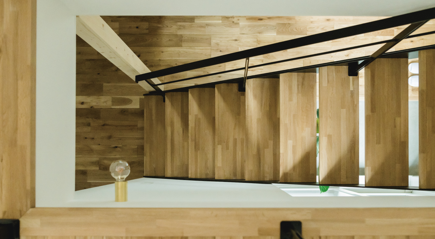 機能性と造形美が一体となった階段空間段