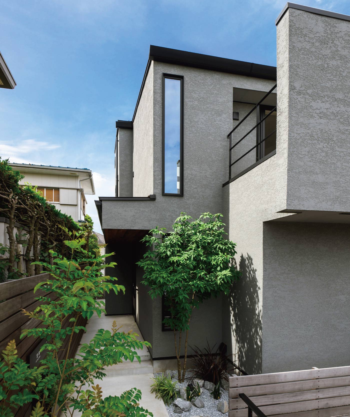 シンボルツリーと空を取り込む外観デザイン