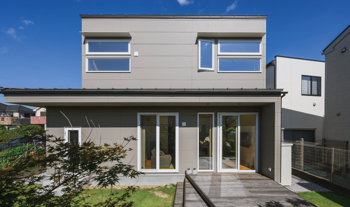 旗竿地 庭 芝生 外構 注文住宅 自然と暮らす家